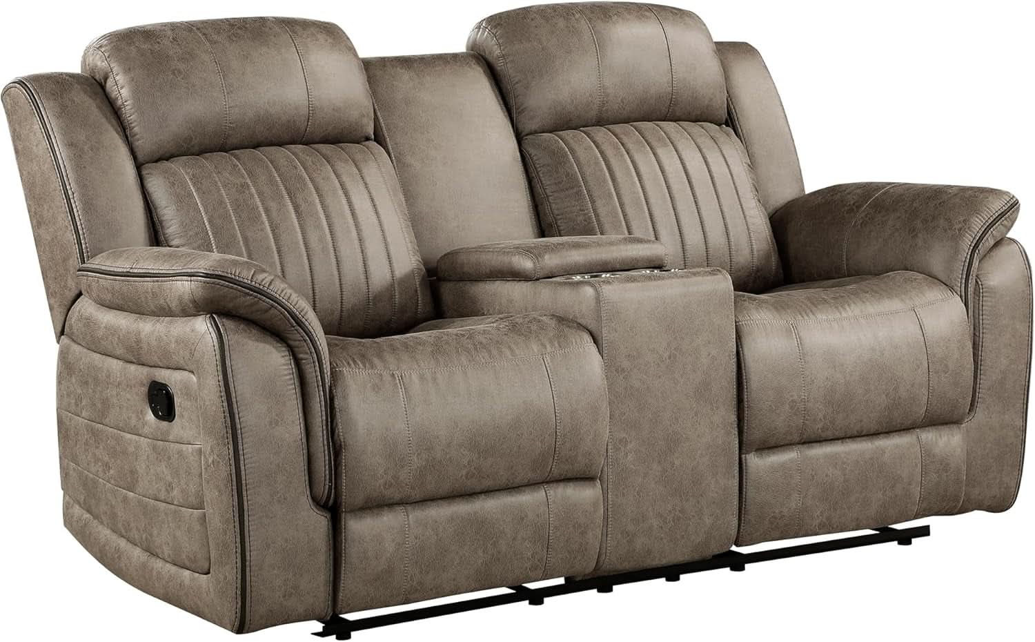 Sandy Brown Microfiber 3 Piece Reclining Living Room Set