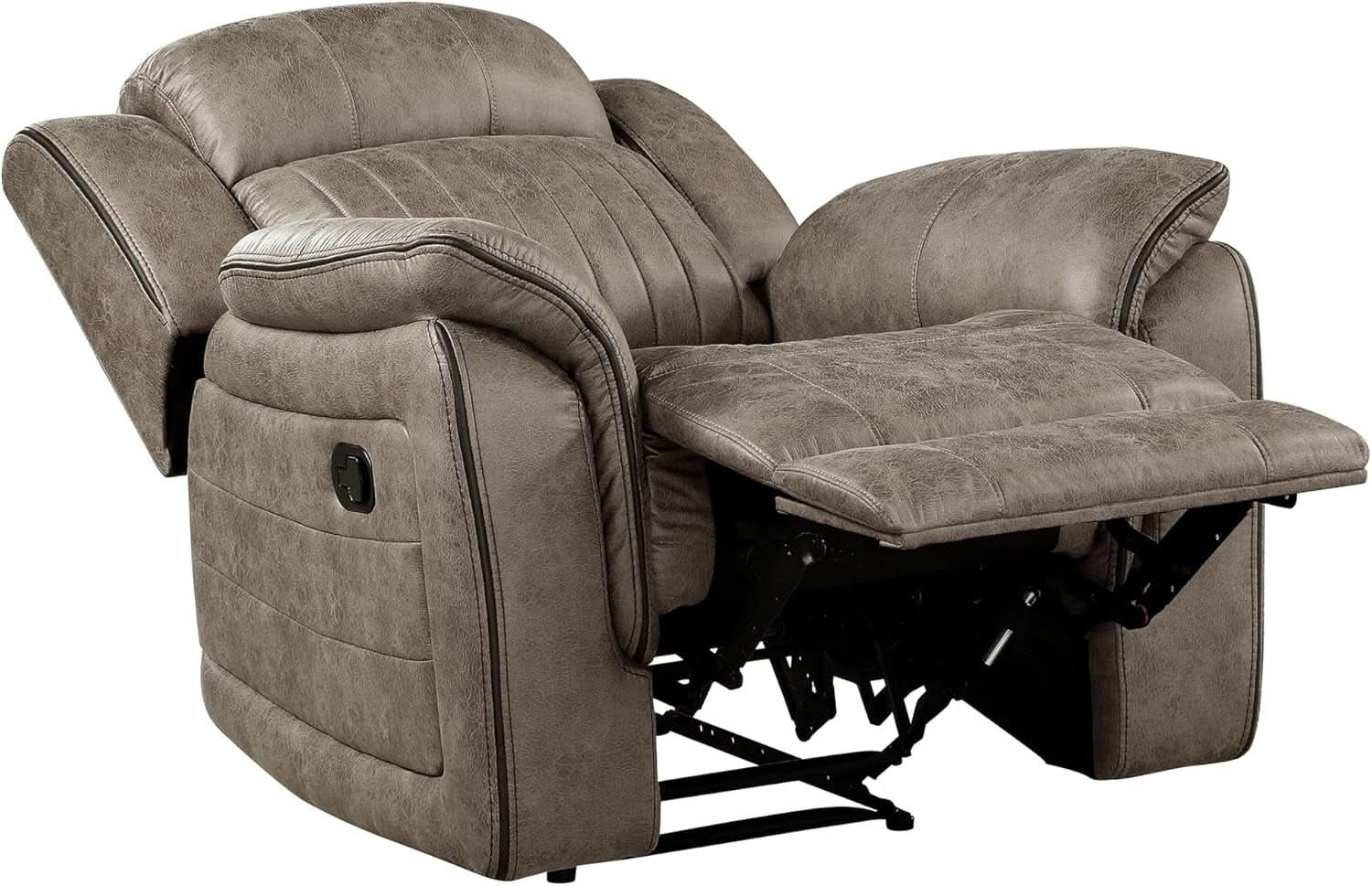 Sandy Brown Microfiber 3 Piece Reclining Living Room Set