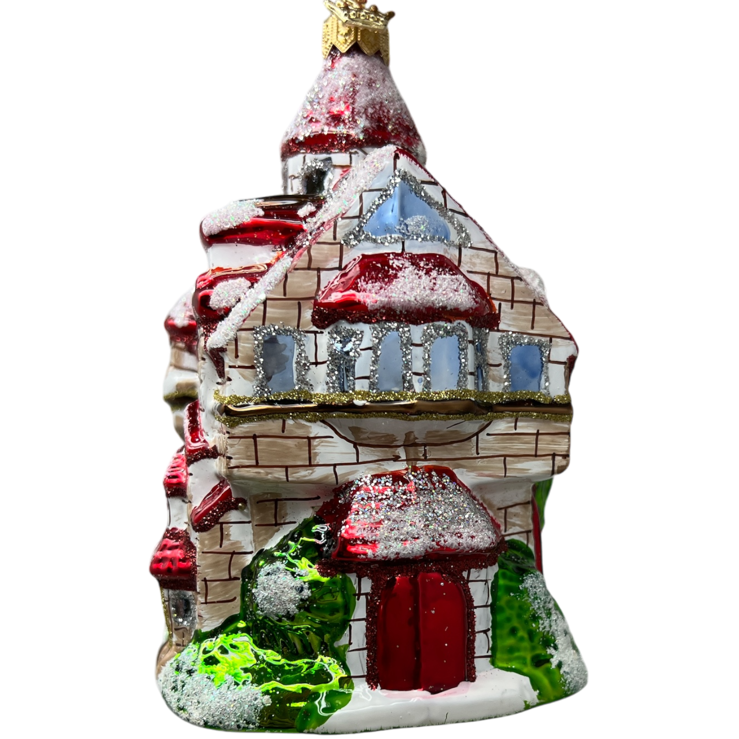 Santa Castle Ornament