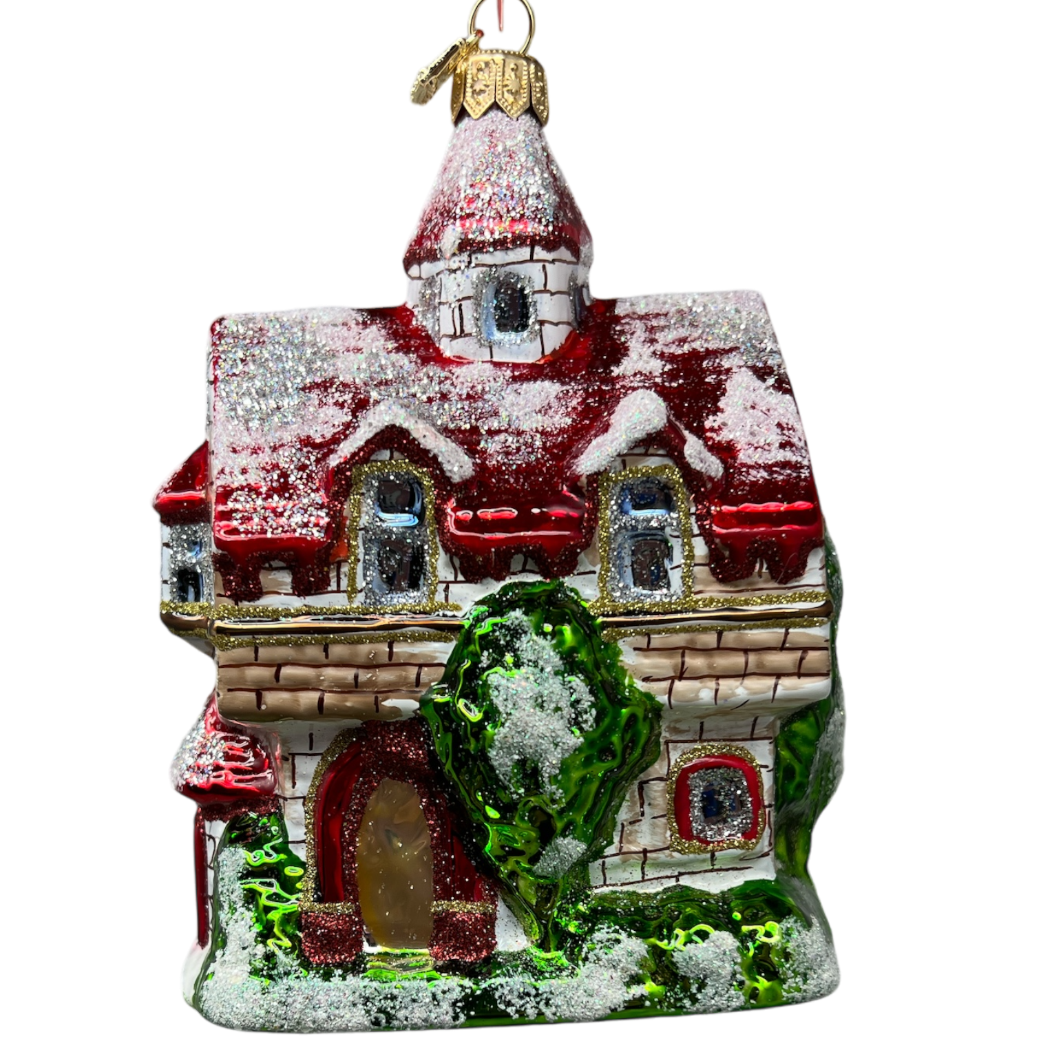 Santa Castle Ornament