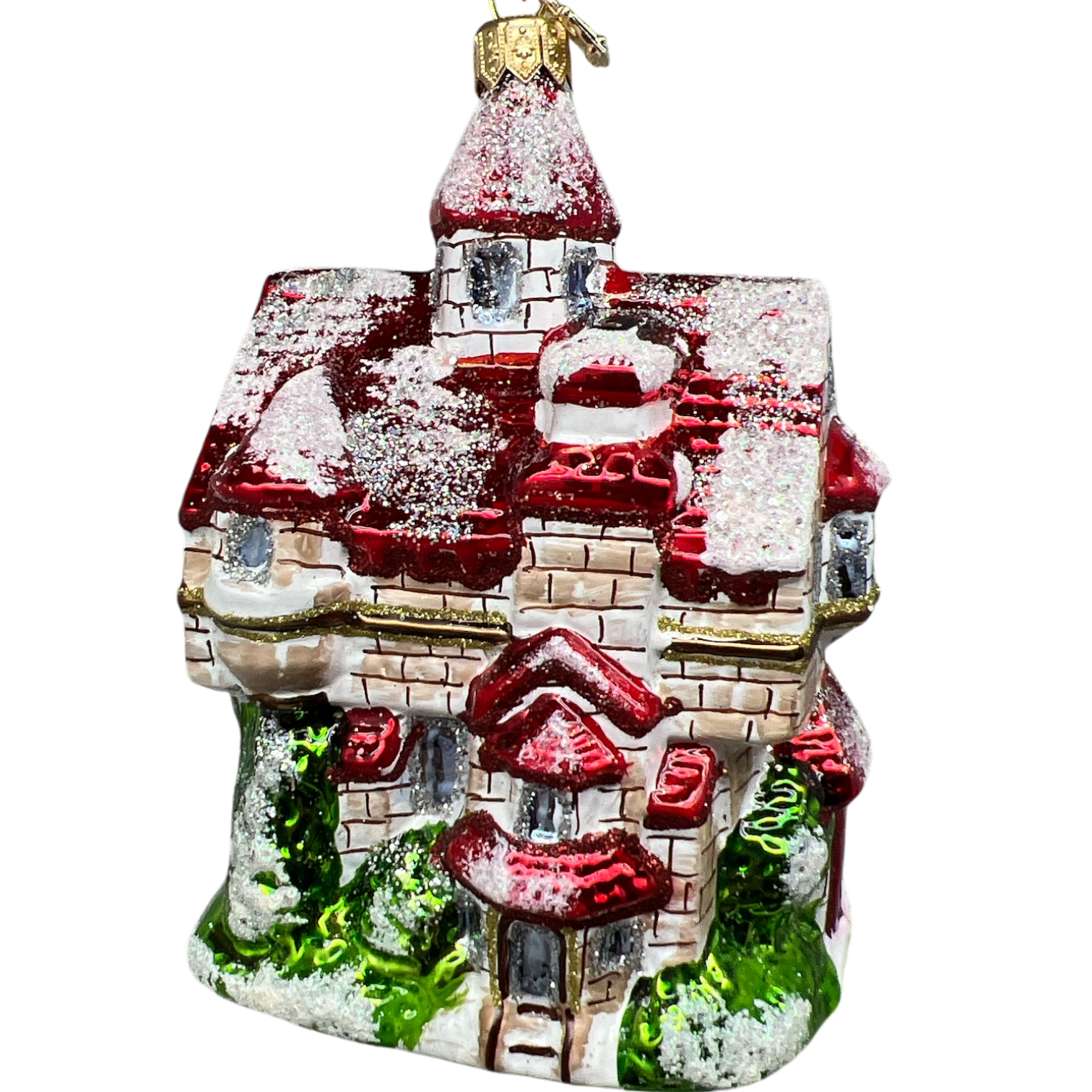 Santa Castle Ornament