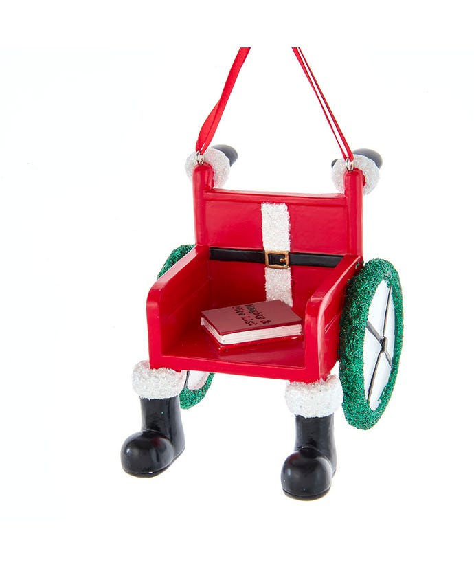 Santa Design Wheelchair Ornament