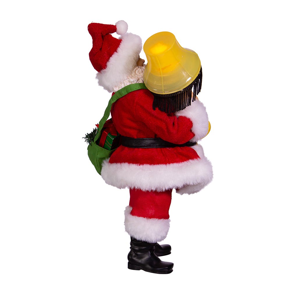 Santa Gifting a Leg Lamp Figurine - 10 Inch