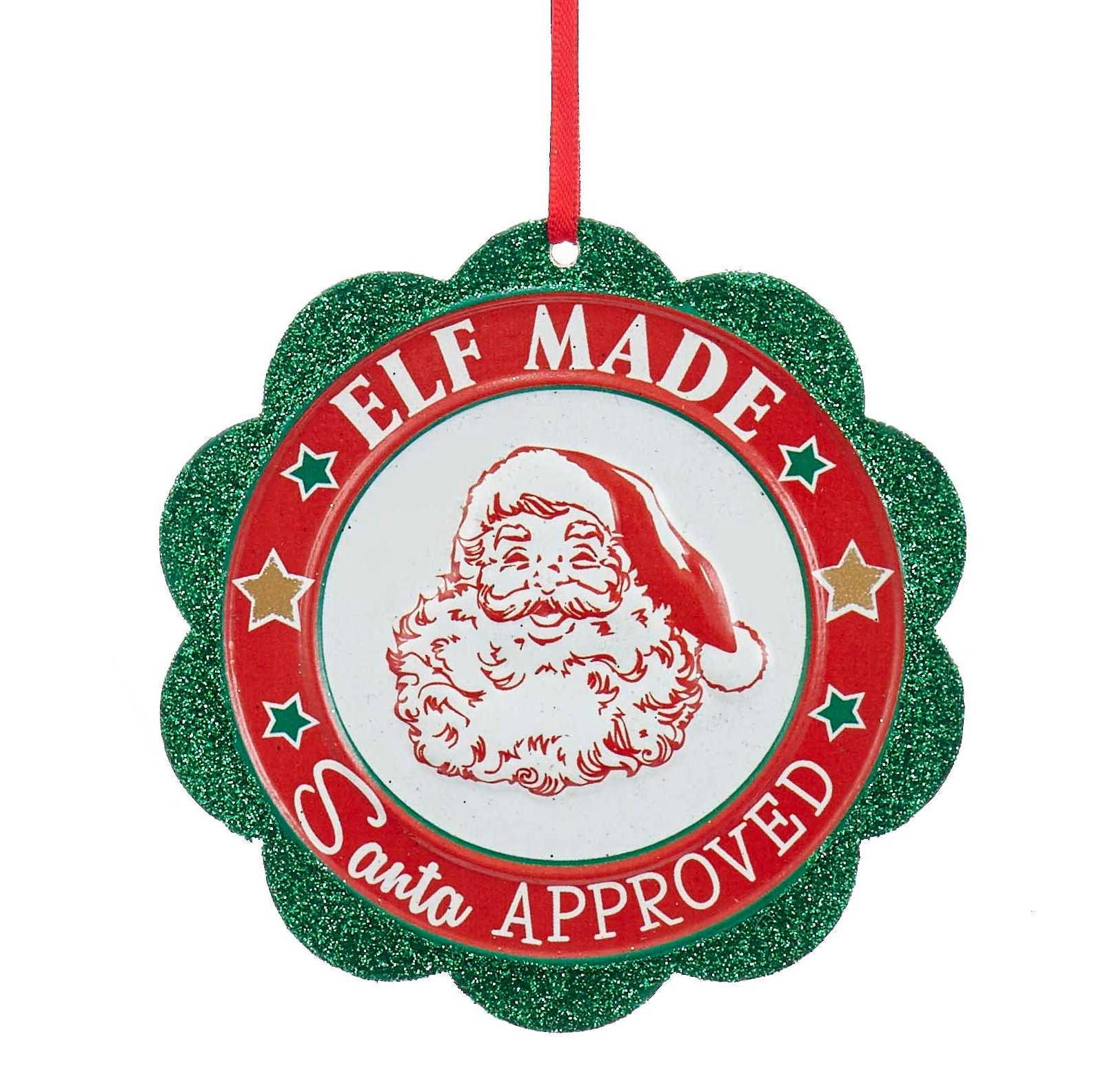 Santa Seal of Approval Ornament - Elf Made, Santa Approved