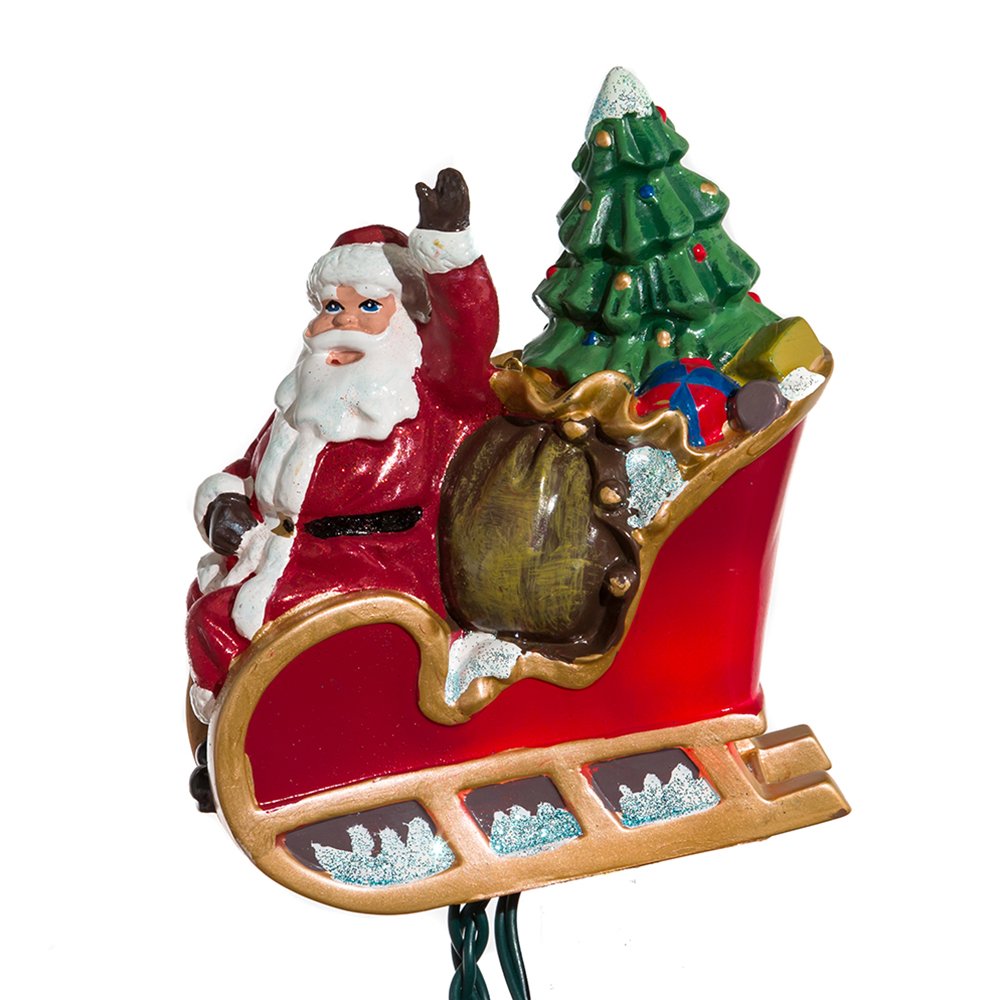 Santa Sleigh and Eight Reindeer Light Set