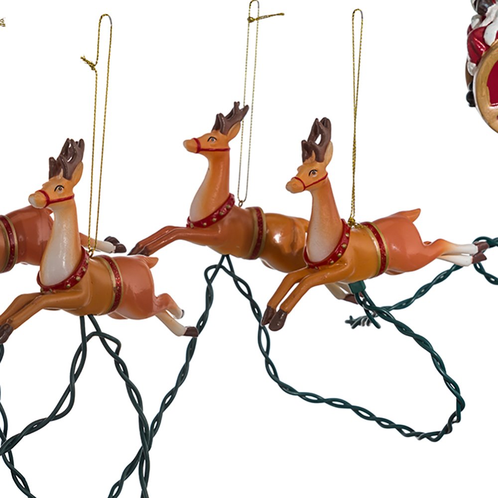 Santa Sleigh and Eight Reindeer Light Set