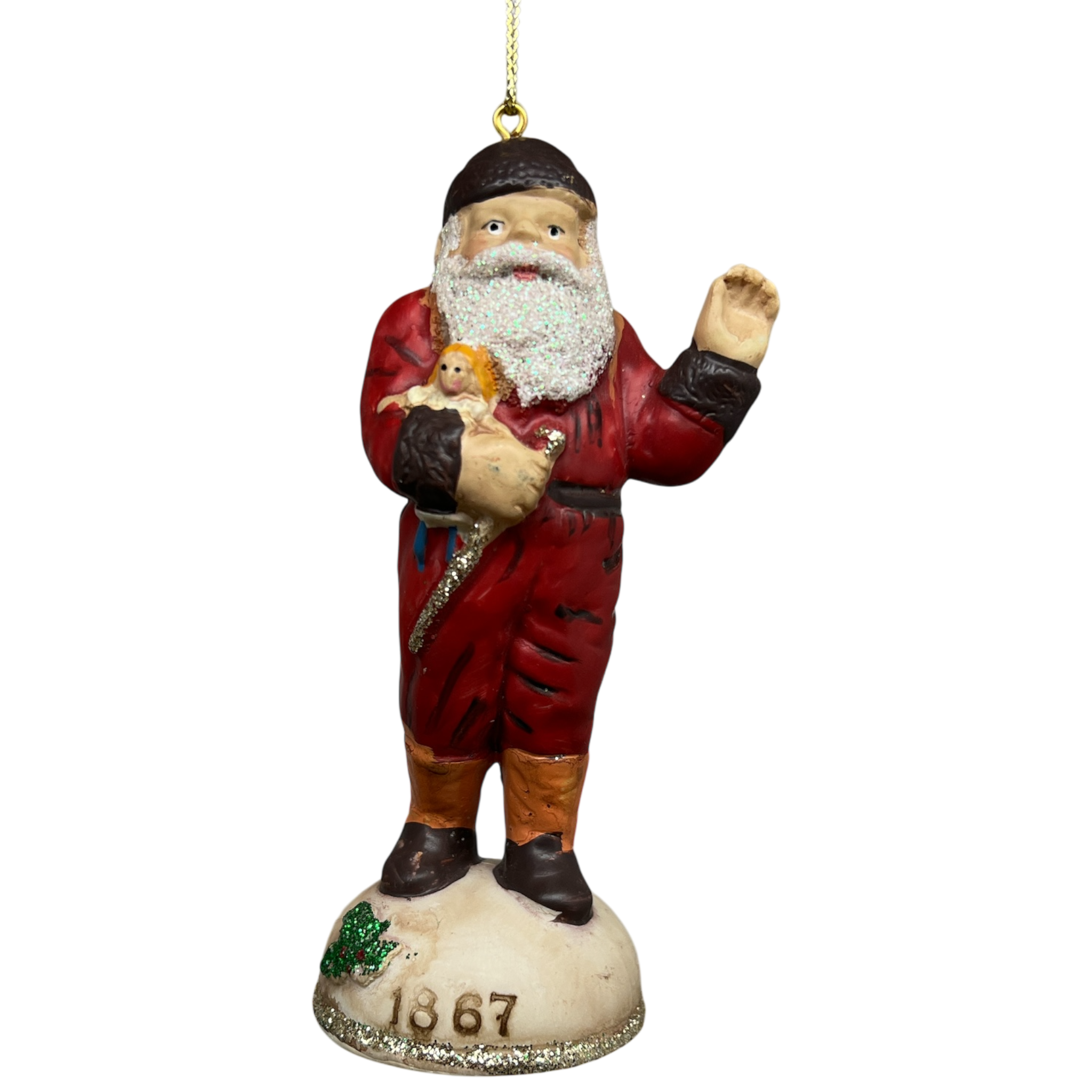 Santa Thru The Ages Ornament - 1867