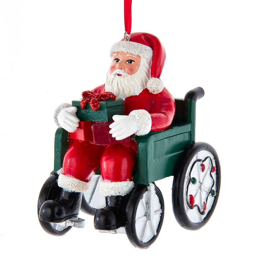 Santa in a Wheelchair Ornament