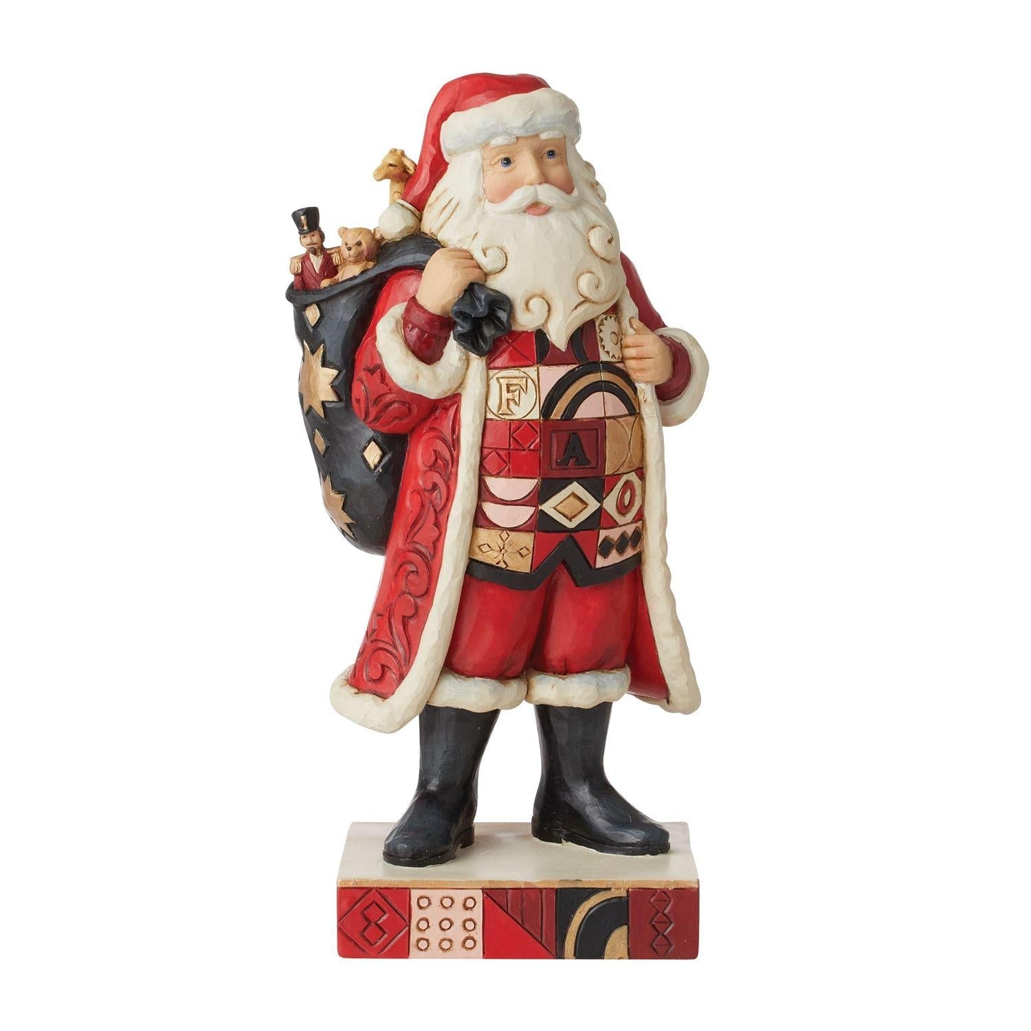 Santa with FAO Schwartz Toy Bag - Figurine