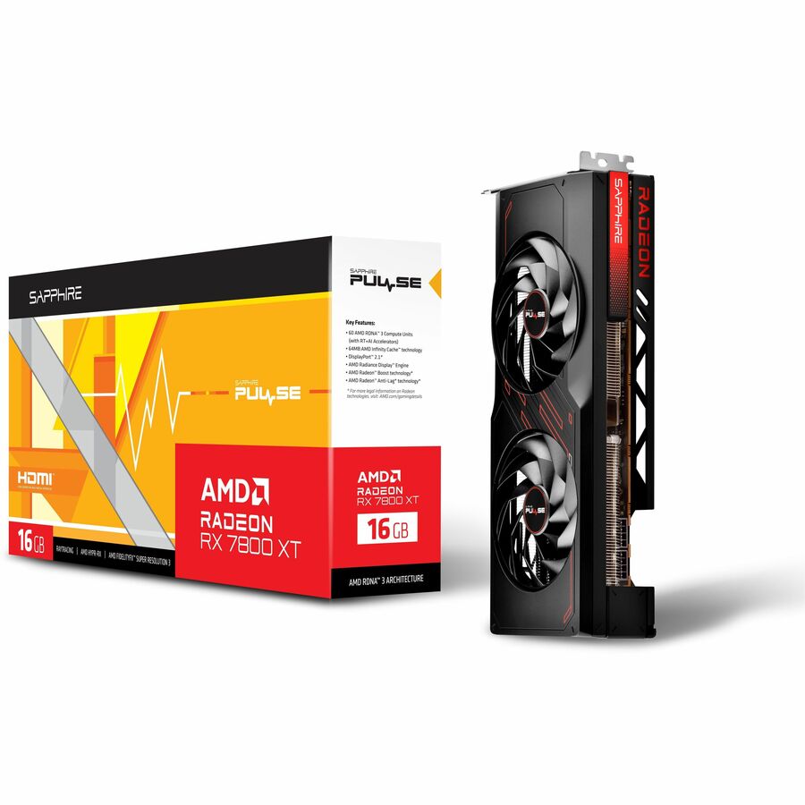 Sapphire AMD Radeon RX 7800 XT Graphic Card - 16 GB GDDR6