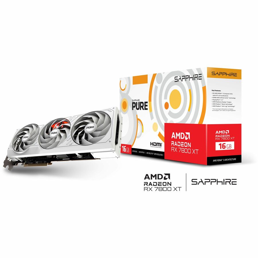 Sapphire AMD Radeon RX 7800 XT Graphic Card - 16 GB GDDR6