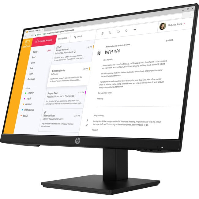 Sbuy Hp P24 G4 24 Fhd Monitor,23.8,Ips,Fhd (1920 X 1080),0.274 Mm,250 Nits,5Ms G