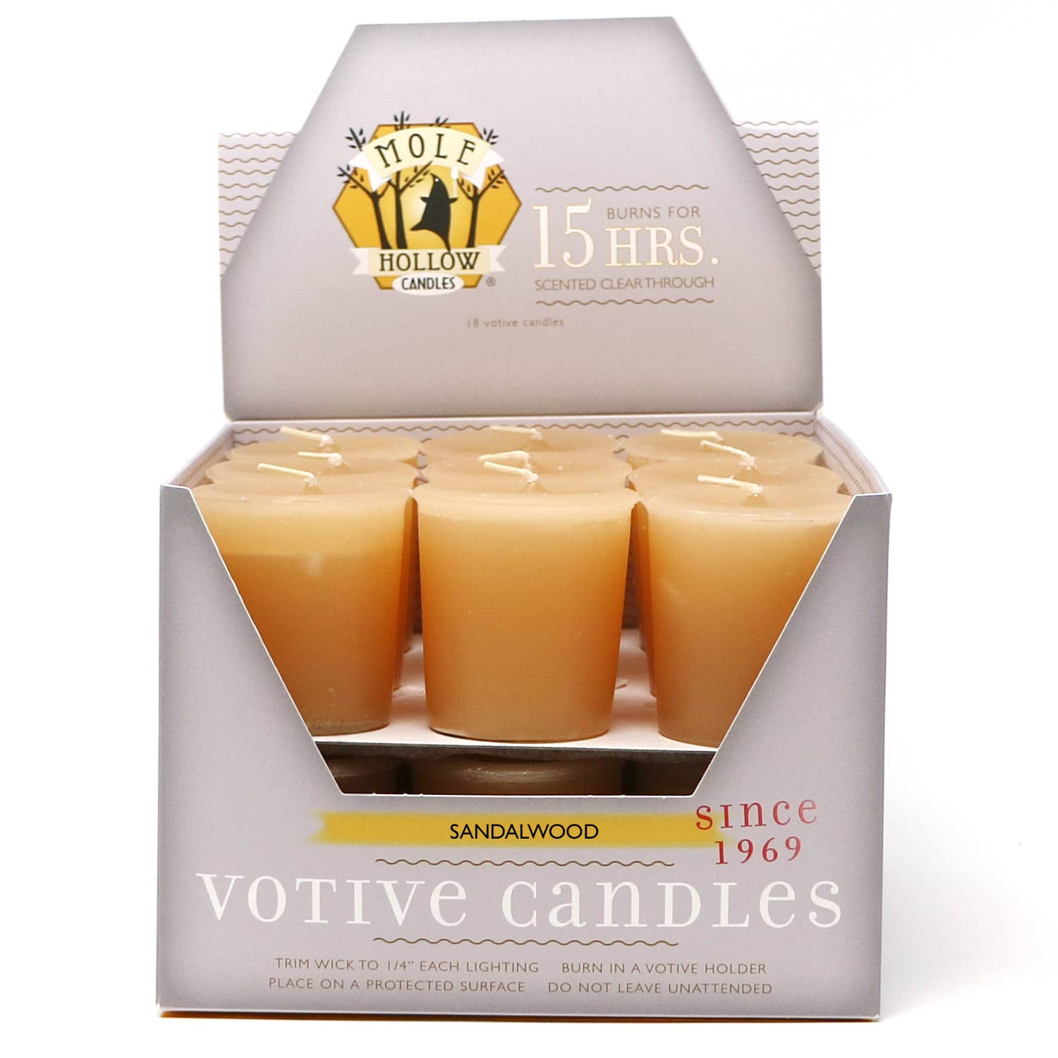 Scented Votive Candle Singles - Sandalwood