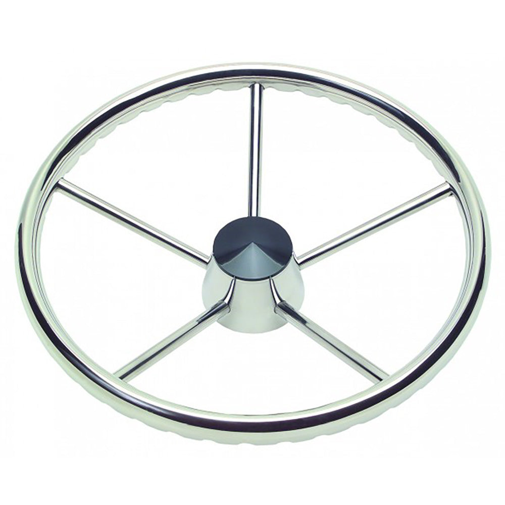 Schmitt Marine 170 Finger Grip Destroyer 5-Spoke 13.5" Stainless Steel Cap 3/4" Tapered
