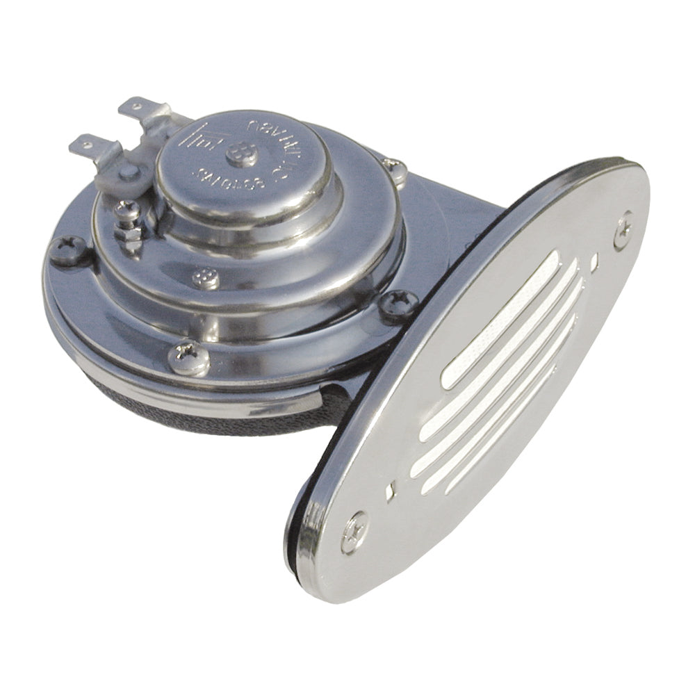 Schmitt Marine Mini Stainless Steel Single Drop-In Horn w/Stainless Steel Grill - 12V High