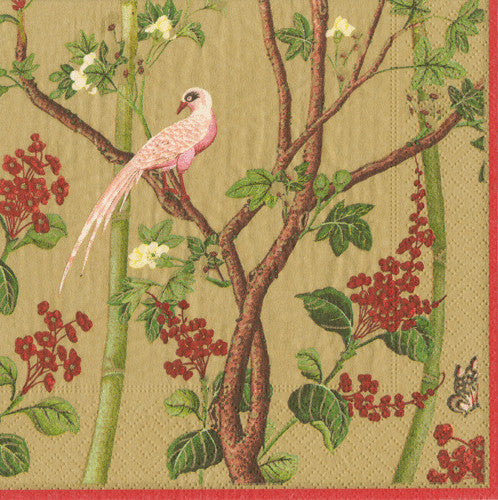 Scots Wallpaper Gold - Napkin Cocktail