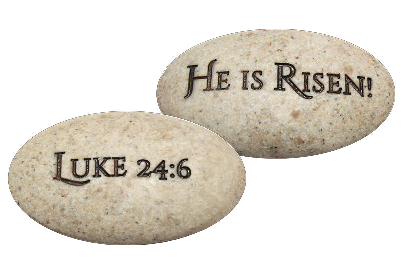 Scripture Stone - He is Risen