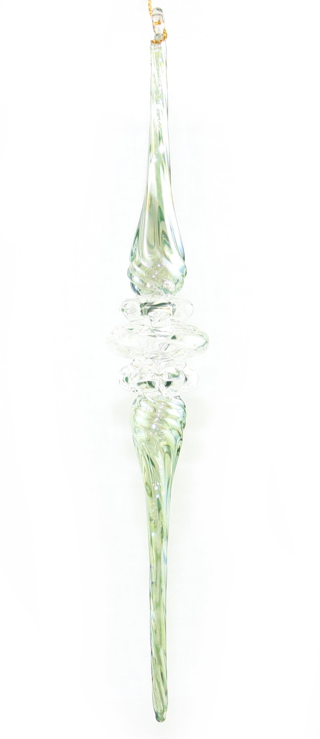 Seafoam Spiral Icicle Ornament