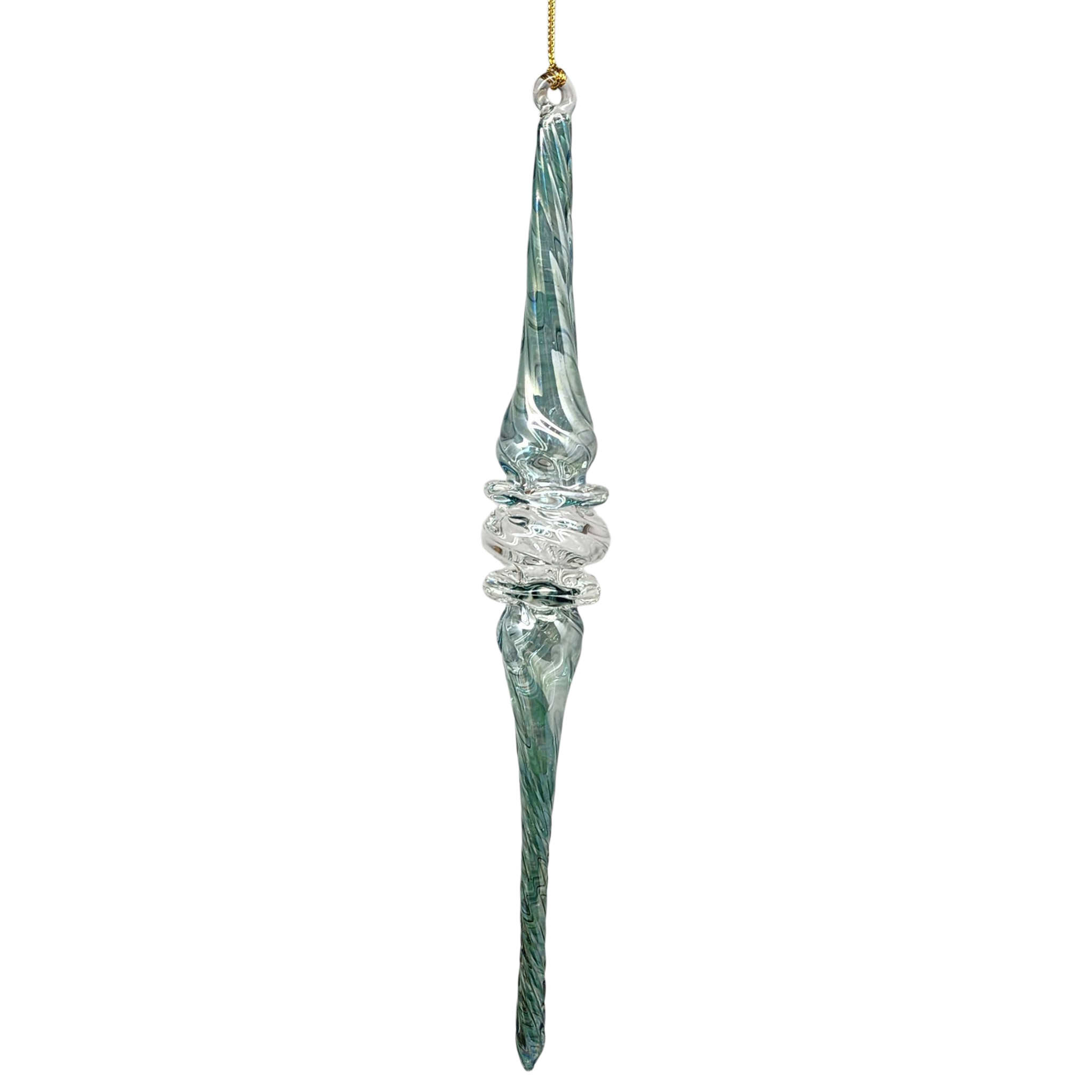 Seafoam Spiral Icicle Ornament