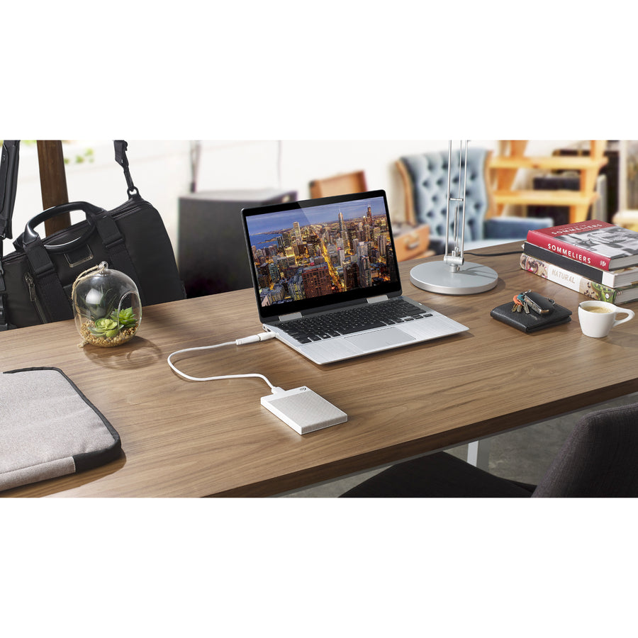 Seagate Backup Plus Ultra Touch STHH2000402 2 TB Portable Hard Drive - 2.5 External - White"