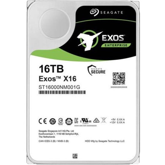 Seagate Exos X16 ST16000NM001G 16 TB Hard Drive - Internal - SATA (SATA/600) ST16000NM001G-20PK