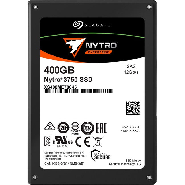 Seagate Nytro 3000 XS400ME70045 400 GB Solid State Drive - 2.5 Internal - SAS (12Gb/s SAS) - Write Intensive"