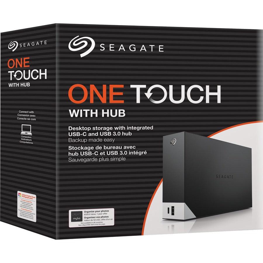 Seagate One Touch STLC8000400 8 TB Hard Drive - 3.5 External - SATA (SATA/600) - Black"