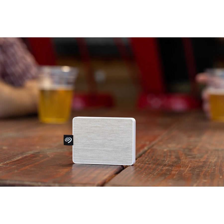 Seagate One Touch STJE1000402 1 TB Portable Solid State Drive - External - White