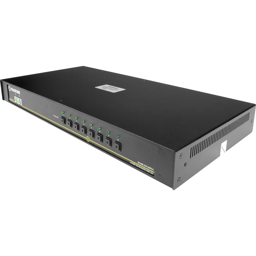 Secure 8-Port KVM Switch - DVI-I CAC Card Reader USB Audio | TecISoft SS8P-SH-DVI-UCAC