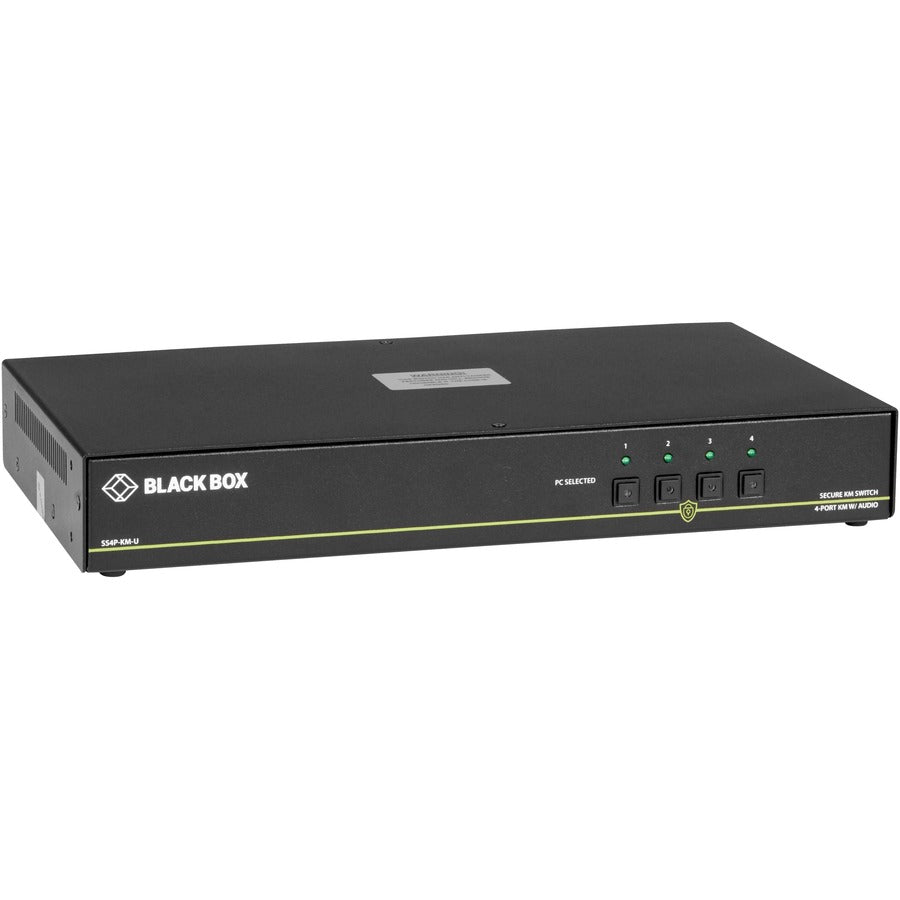 Secure KM Switch NIAP 3.0 Certified - 4-Port USB Audio | BLACK BOX SS4P-KM-U
