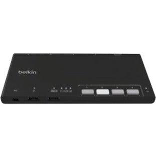 Secure KM Switch NIAP Certified - 4-Port Air-Gap Isolation KM Switch | Belkin F1DN004MOD-KM-4