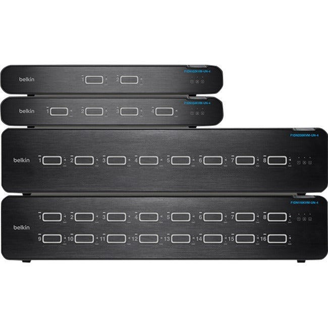 Secure KVM Switch 16-Port - Belkin Universal 2nd Gen with CAC Support | Belkin F1DN116KVM-UN-4