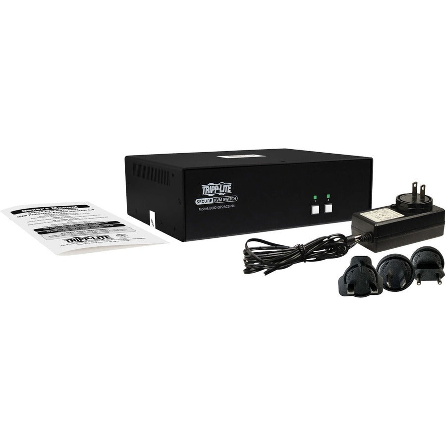 Secure KVM Switch - 2-Port Dual Head 4K DisplayPort CAC NIAP | Government Security B002-DP2AC2-N4