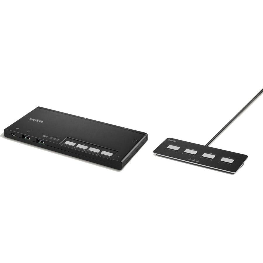 Secure KVM Switch - 4-Port DisplayPort NIAP PP 4.0 Certified | Belkin F1DN104MOD-PP-4