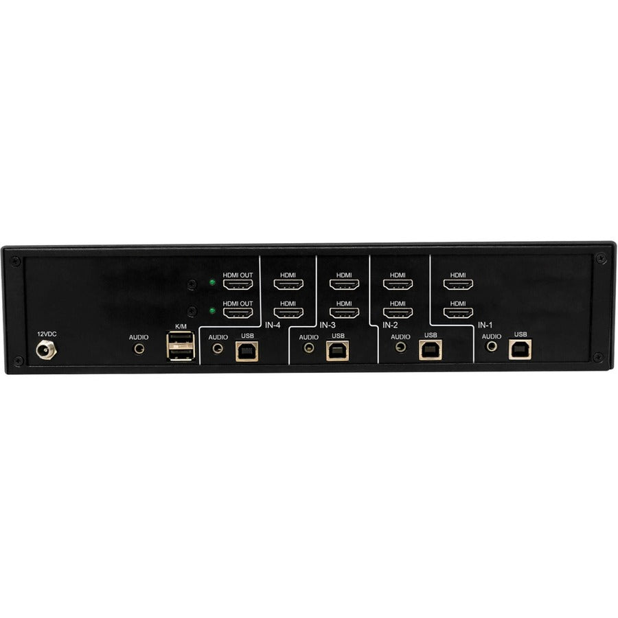 Secure KVM Switch 4-Port Dual Head HDMI NIAP TAA Compliant | TecSoft B002-H2A4-N4