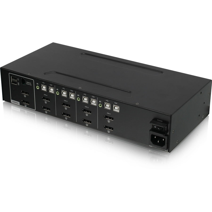 Secure KVM Switch 4-Port Dual View DisplayPort CAC Support | TecSoft GCS1424TAA4C