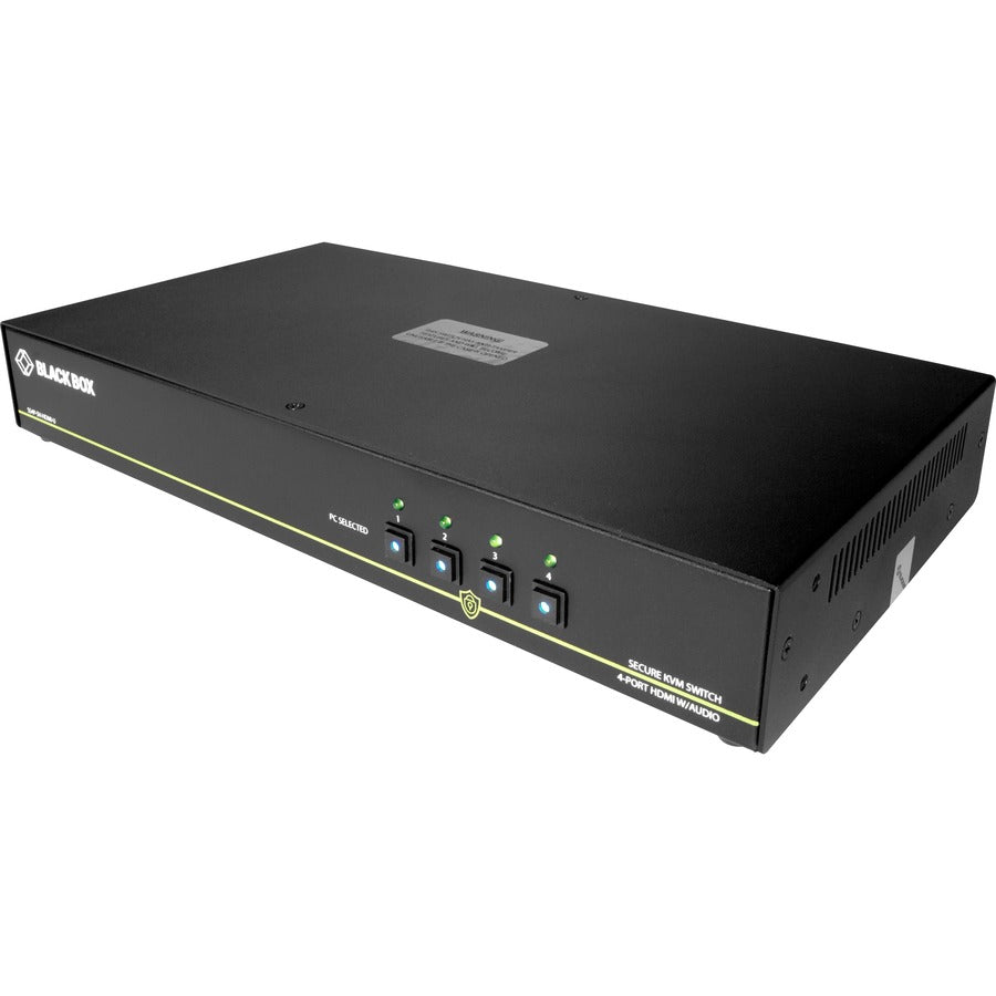 Secure KVM Switch NIAP 3.0 - 4 Port Single-Monitor HDMI 4K60 USB | BLACK BOX SS4P-SH-HDMI-U