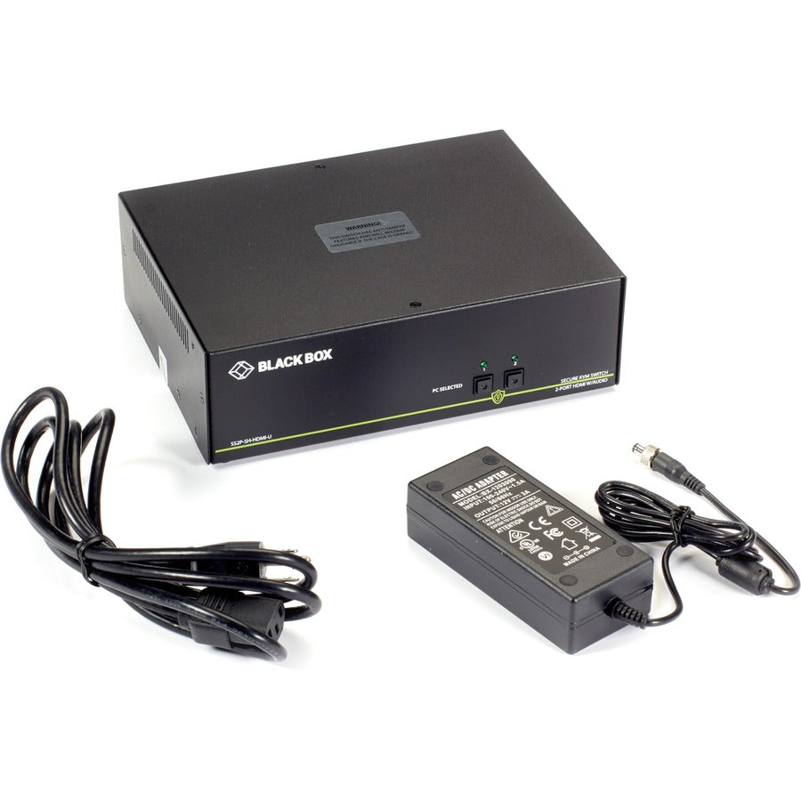 Secure KVM Switch - NIAP 3.0 Certified 2-Port HDMI 4K60 | BLACK BOX CORPORATION SS2P-SH-HDMI-U