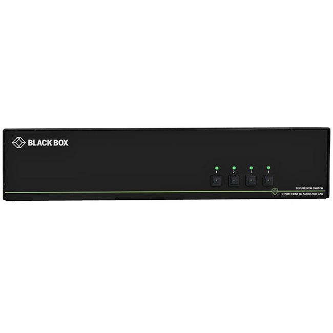 Secure KVM Switch NIAP 3.0 Certified - Quad-Monitor DisplayPort 4K | BLACK BOX SS4P-QH-DP-UCAC