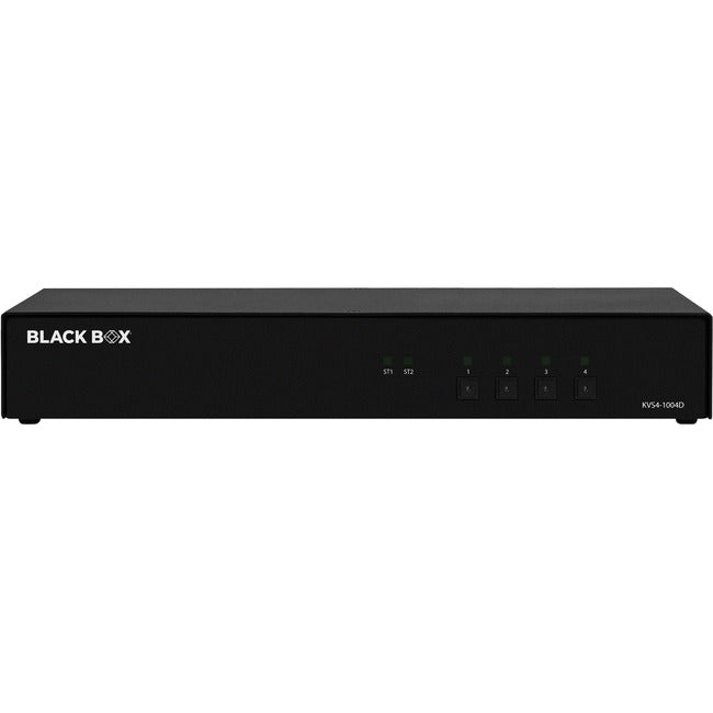 Secure NIAP 4.0 Certified KVM Switch - Black Box KVS4-1004D DVI-I USB HID Stereo Audio | TecISoft