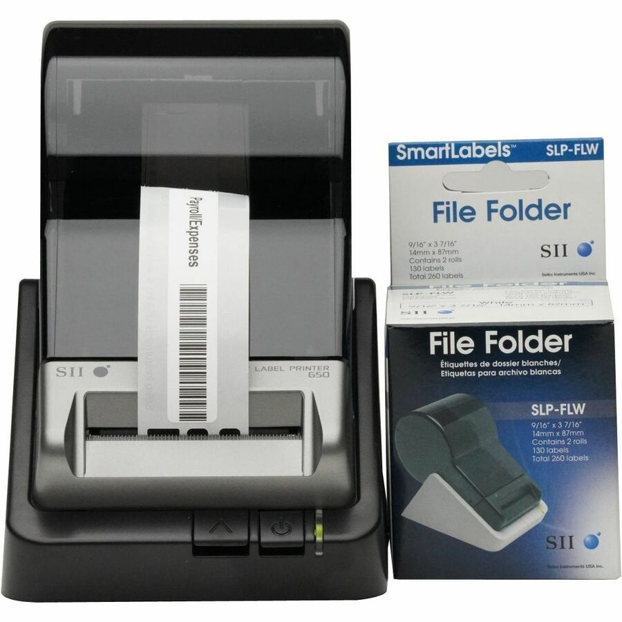 Seiko SLP-FLB White/Blue File Folder Labels SLP-FLW
