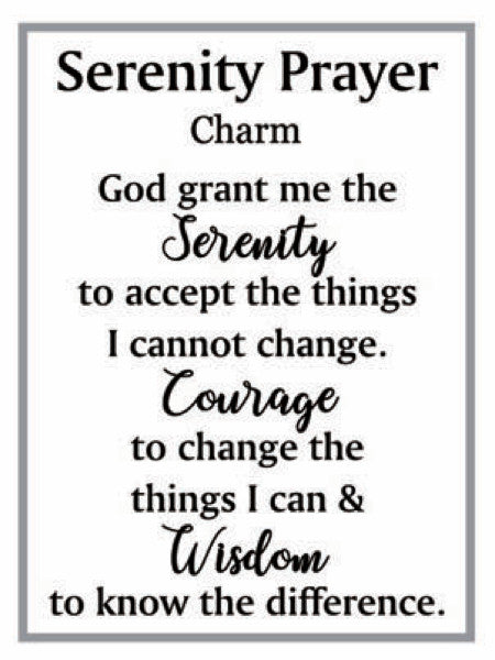Serenity Prayer Charm