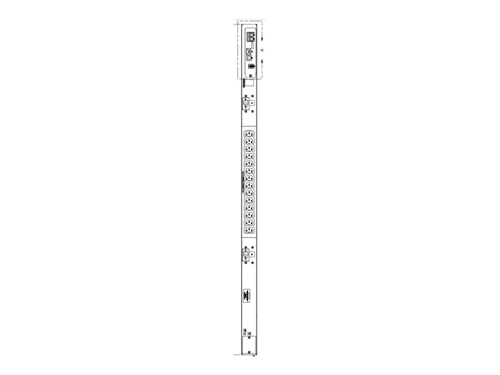 Server Technology PRO1 Switched PDU - Primary - power distribution unit (rack-mountable) - AC 208 V - 5 kW - RS-232, Ethernet C1S13CS-2CBA152