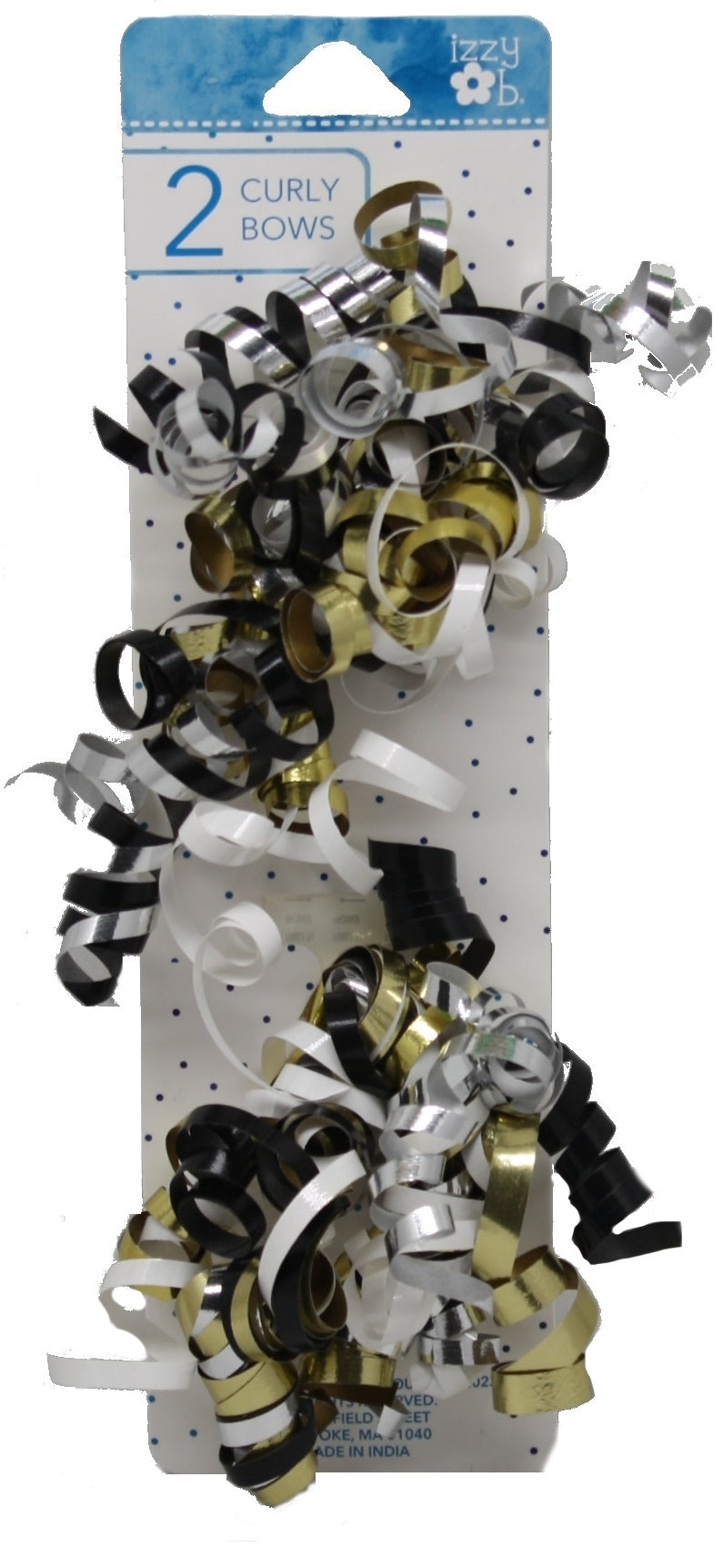 Set of 2 All Occasion Metallic Curly Bows