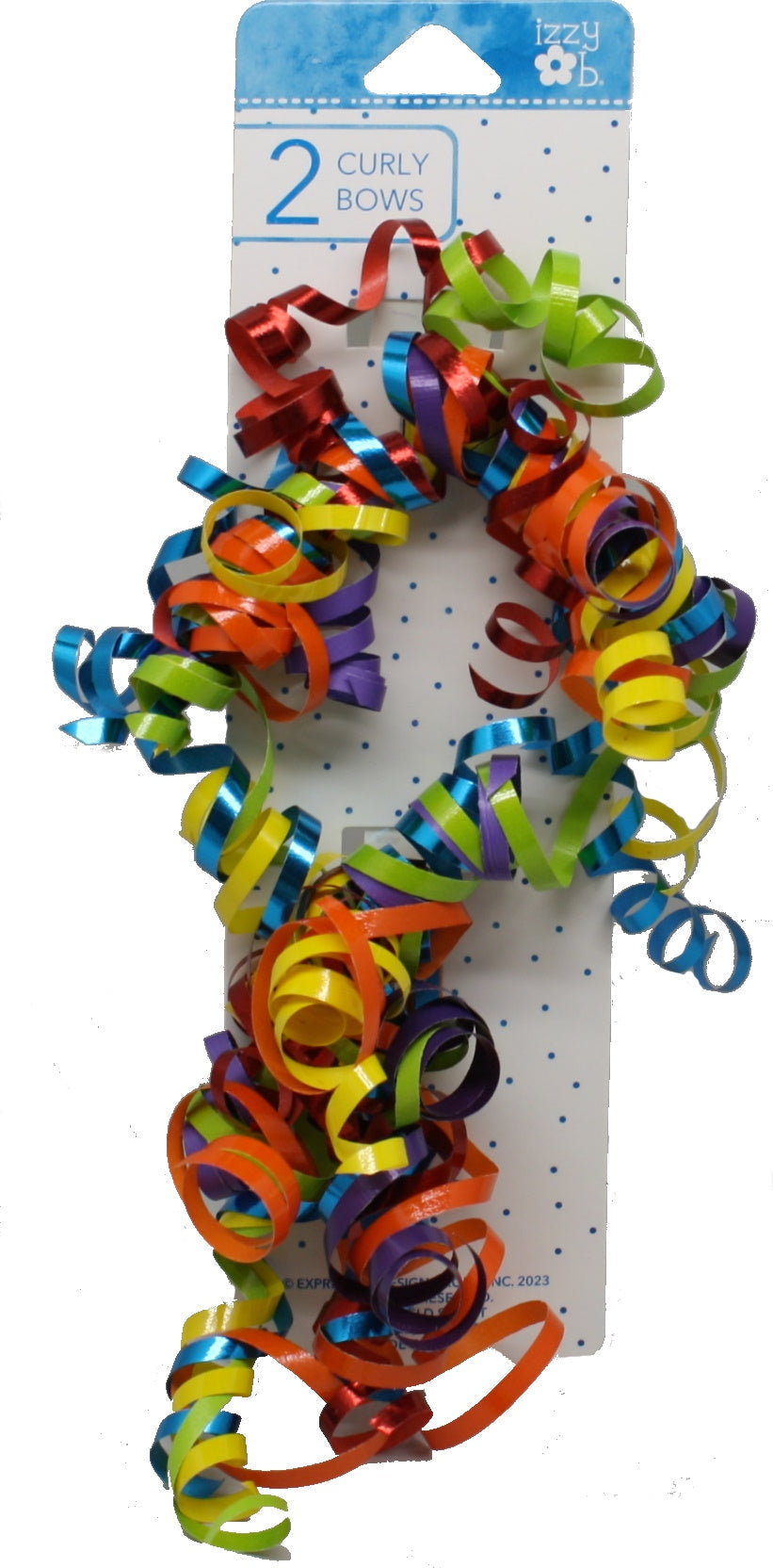 Set of 2 All Occasion Primary Colors Curly Bows