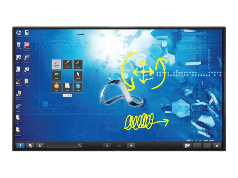 Sharp AQUOS BOARD 4W-B86FT5U - 86 Diagonal Class (85.6" viewable) - 4W-B series LED-backlit LCD display - education / business