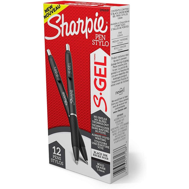 Sharpie Gel 0.7Mm 12Ct Box Black
