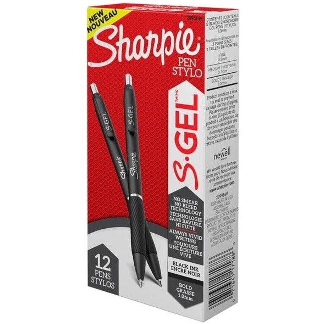 Sharpie Gel 1.0Mm 12Ct Box Black