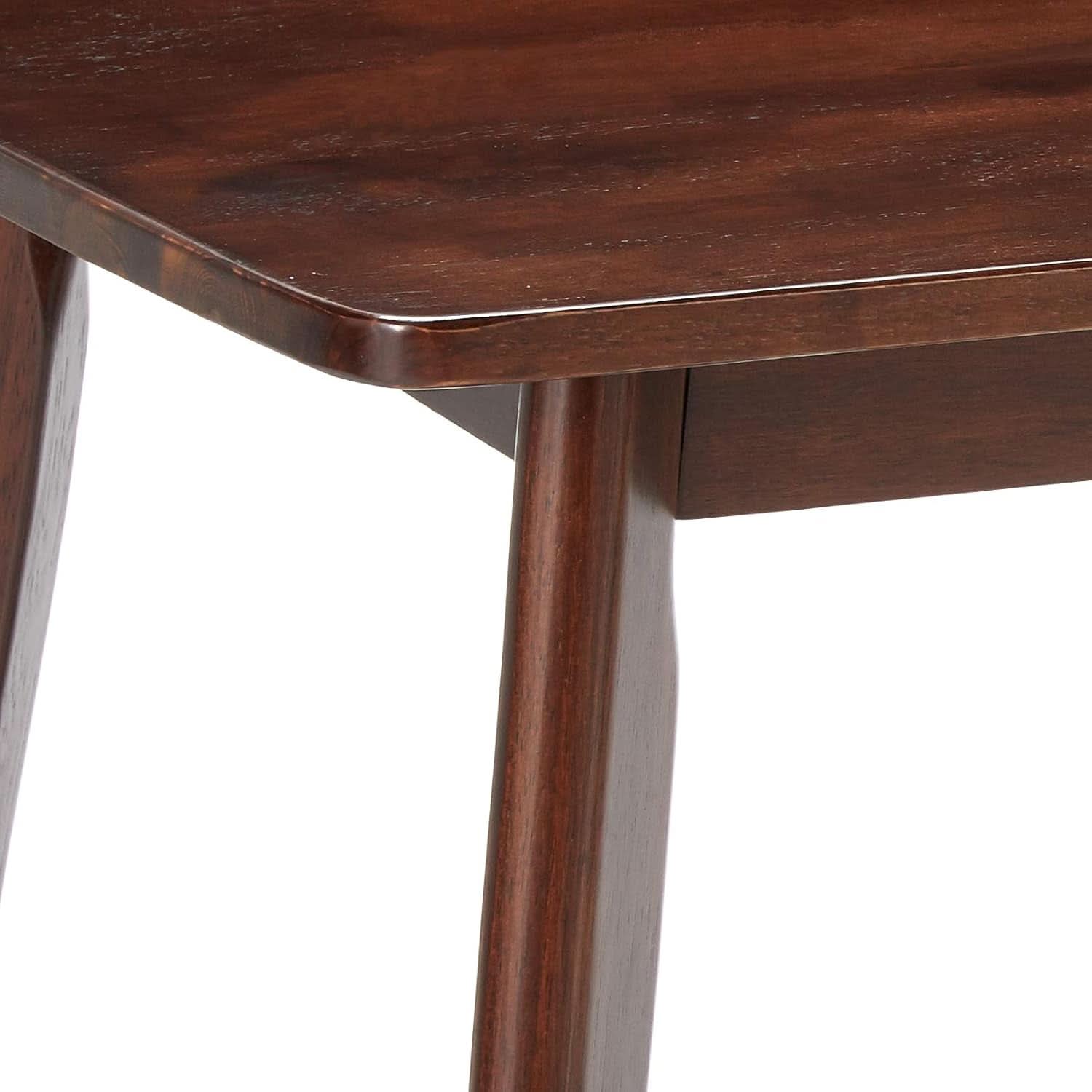 Shaye Walnut Dining Table Solid Wood 47.2 Inch Length