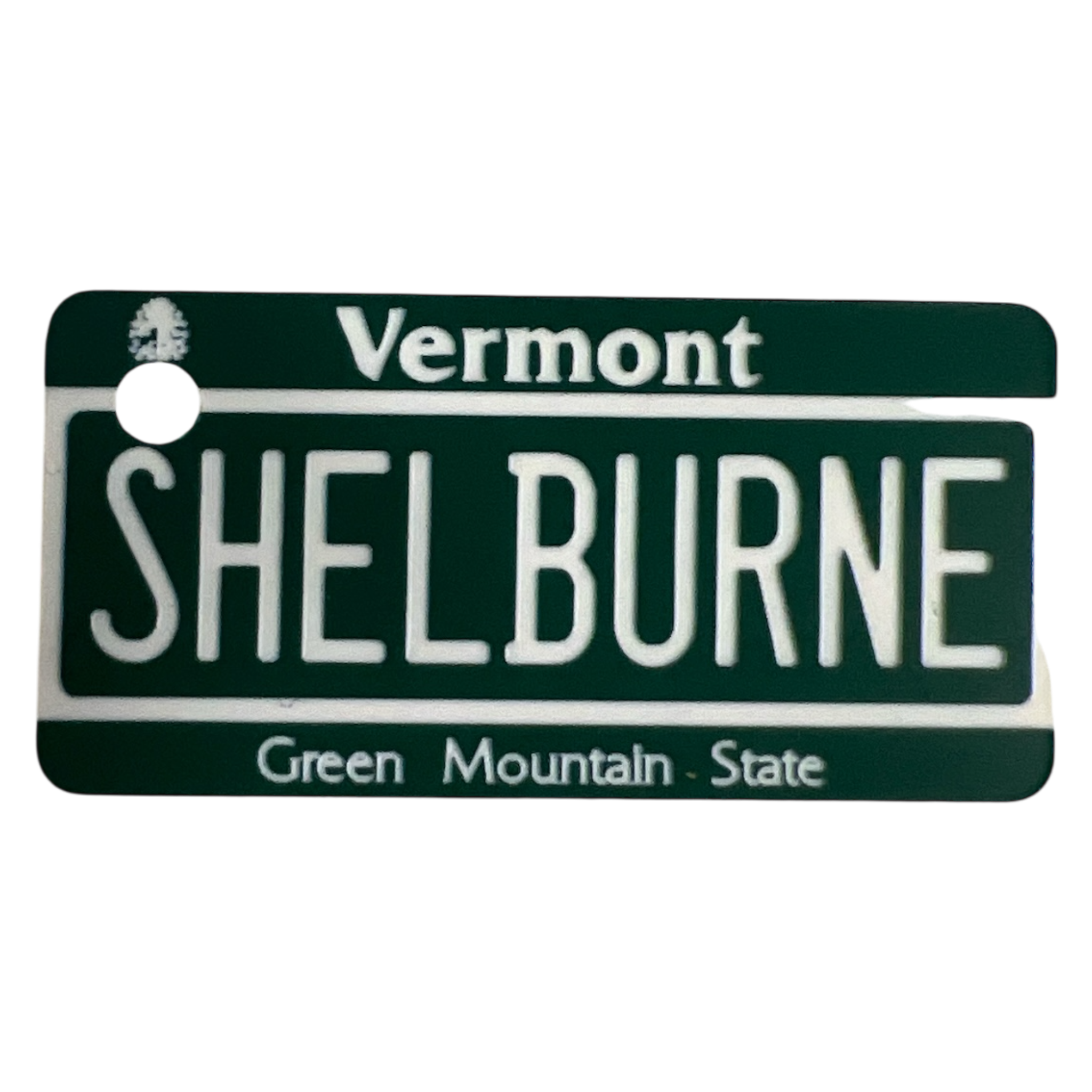 Shelburne Vermont License Plate Key Chain